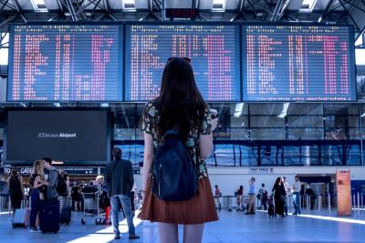 Woman in airport